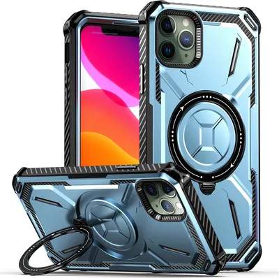 Produktbild von Schutzhülle für iPhone 11 Pro Magnetisches Kickstand Hülle, Kompatibel mit Magsafe Ladegerät Blau