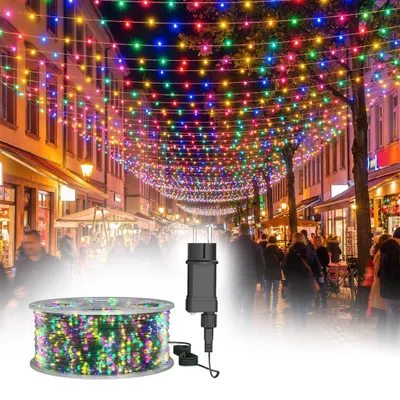 Produktbild von LARS360 LED Kupferdraht Beleuchtung 100 m, 1.000 LEDs, Bunt, 8 Leuchtmodi, Fernbedienung und Timer