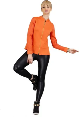 Produktbild von Damen Steppjacke Blazer Kurzjacke Jacke; Orange S/36