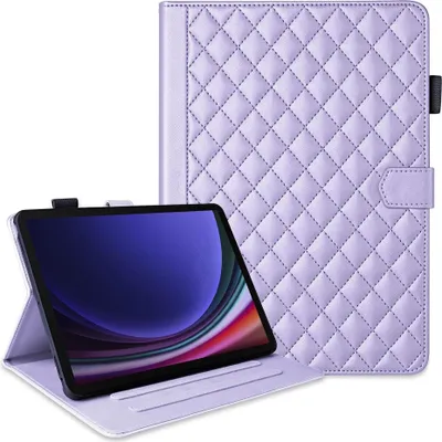 Produktbild von Kunstleder Hülle für Samsung Galaxy Tab S10 FE Plus mit Standfunktion Lila