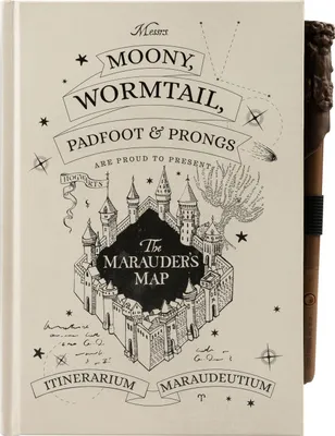 Obrázek produktu pro Harry Potter Premium Notizbuch A5 mit Licht Marauder's Map