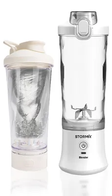 Blender & Shaker-Set, 150 W, 6 Edelstahlmesser, USB-C, 600 ml