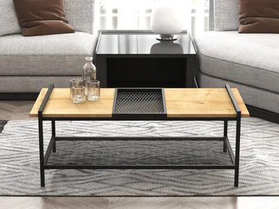 Obrázek produktu pro Skye Decor, Mata, konferenční stolek, ořech, 100 % MELAMÍNEM POVLÁKNĚNÁ DESKA, 120 x 56 x 45 cm