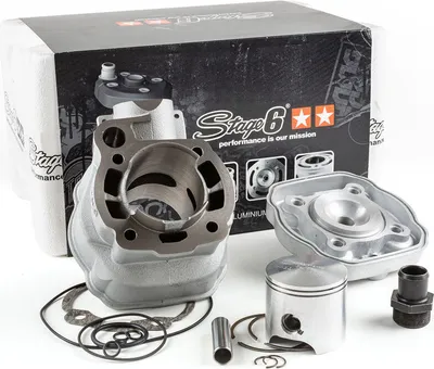 Zdjęcie produktu dla Stage6 Streetrace Zestaw Cylindrów Odlewanych 77Cc Do Minarelli Am6 Z Otworem 50Mm I Sworzniami Tłokowymi 12Mm.