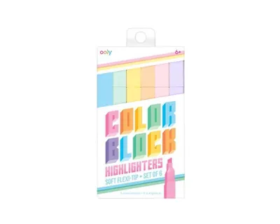 Zdjęcie produktu dla Zakreślacze geometryczne Color Block 6 kolorów