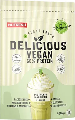 Productafbeelding van Heerlijke veganistische proteïneshake - 450 g, met pistache-marcipaan smaak
