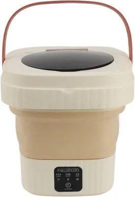 Productafbeelding van Famanu Mini-wasmachine: Draagbare wasmachine met afvoerkorf, geschikt voor babykleding, ondergoed en kleine items