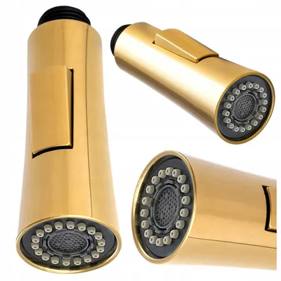 Produktbild von Küchenarmatur-Auslaufbrause Gold 2 Funktionen Ausziehbar