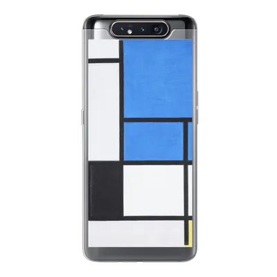Produktbild von MuchoWow® Handyhülle Schutzhülle Hülle für Samsung Galaxy A80 Komposition mit Blau, Rot, Schwarz, Gelb und Grau - Piet Mondrian Silikon Softcase Handy Hülle - Schutzdeckel