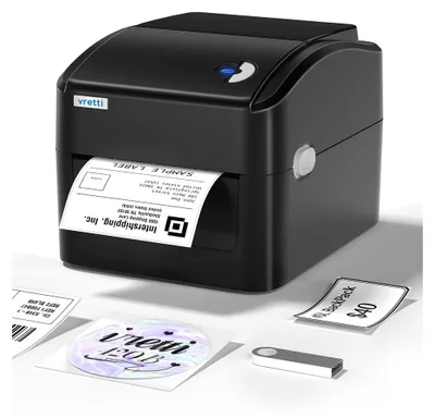 Produktbild von Thermische Etikettendrucker – Versandetikettendrucker 4x6 – Versandetiketten – Kompatibel mit Windows, Mac OS und Linux – 75 Etiketten pro Minute