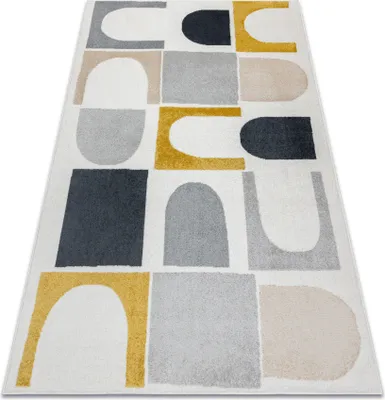 Obrázok produktu pre Koberec FUSION 0213 biely / žltá - Geometrický, moderný, abstraktný žlutá 280x370 cm