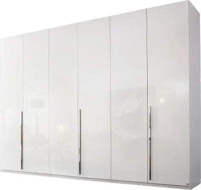 Produktbild von Kleiderschrank Drehtürenschrank mit Innenspiegel - weiß 301 cm - MONTCLAR - Die Möbelfundgrube