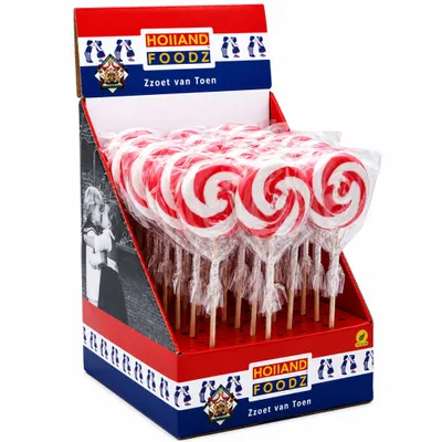 Produktbild von Holland Foodz | Rosa-weiße Spiral-Eis am Stiel | 4 Stück | 30 x 45 g