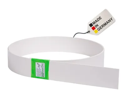 Produktbild von BawiTec Abdeckleiste Kunststoffleiste 50mm Breit Flachleiste 600cm Lang Kunststoff weiß Flachprofil PVC
