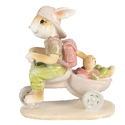 Zdjęcie produktu dla Clayre & Eef figurka królik 12 cm brązowy polyresin
