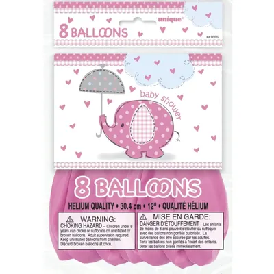 Produktbild von 8 Luftballons Baby Elefant rosa