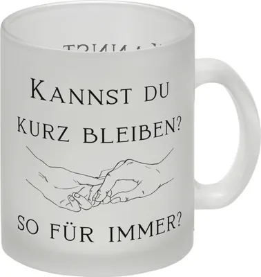 Produktbild von Für immer Glas Tasse mit Spruch