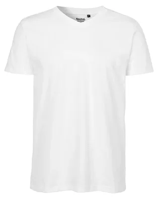 Image de Neutre - T-shirt à col en V pour homme LT3220 (XL) (blanc)