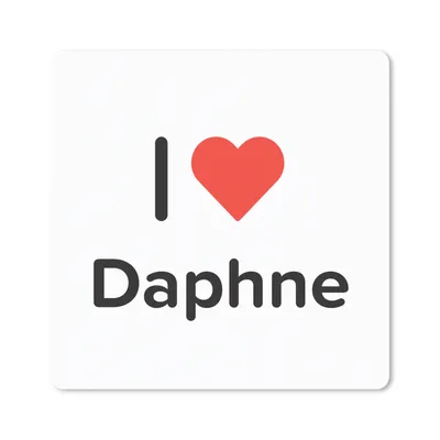 Produktbild von MuchoWow® Mauspad Mousepad Ich liebe - Daphne - Mädchen 20x20 cm - Mousepads - Maus Mat - Pad - Mausunterlage - Desk Mat - Bureauartikeln