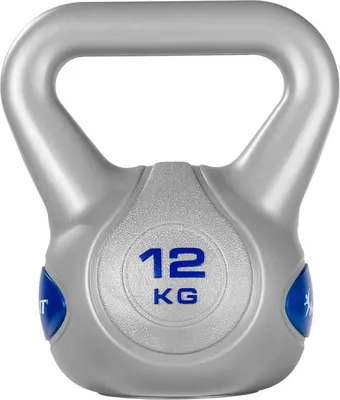 Obrázok produktu pre MOVIT Kettlebell činka - 12 kg, sivá/tmavomodrá