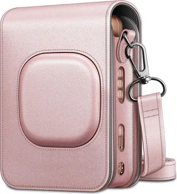 Produktbild von Fintie Tasche für Fujifilm Instax Mini LiPlay hybrid Sofortbildkamera - Premium Schutzhülle Reise Kameratasche Hülle Abdeckung mit abnehmbaren Riemen, Roségold