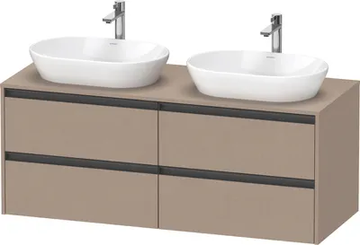 Produktbild von Duravit Ketho.2 Wastafelonderkast 140x55x56,8 cm Mat Linnen