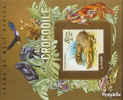 Produktbild von Briefmarken Sierra Leone 2015 Mi Block 723 (kompl. Ausg.) postfrisch Krokodil