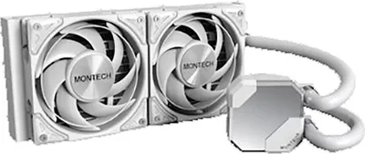 Produktbild von Montech HyperFlow Silent 240, All-in-One-Flüssigkeitskühler, 12 cm, 129,5 m³/h, Weiß