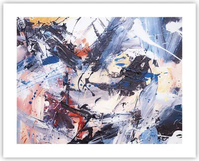 Produktbild von Poster - Poster ohne Rahmen - Abstraktion verschüttet Farben - 50x40 cm - Wand Bild - Wanddeko - Wandbilder - Kunstposter - Wandposter - Bilder - Kunstdruck - Wanddekoration - P2XAA50x40-4383