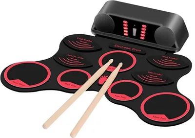 Produktbild von Tragbare Erwachsene Anfänger Kinder Handrolle Elektronische Trommel (schwarz)