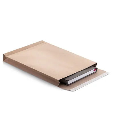 Produktbild von LOGIC PACK 25 Faltentaschen E4 4 cm Versandtaschen 280 x 400 x 40 mm haftklebend braun