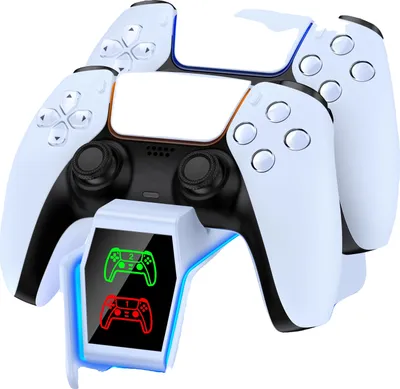 Obrázek produktu pro Duální rychlá nabíječka, současné nabíjení, RGB světelné efekty, FC302
