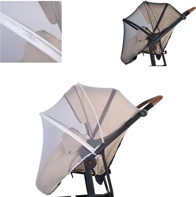 Produktbild von Cangaroo Kinderwagen Moskitonetz universal Insektenschutz Reißverschluss Buggy weiß