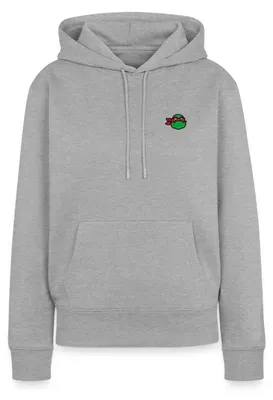 Produktbild von Spreadshirt TMNT Raphael Stick Damen Premium Hoodie, L, Grau meliert