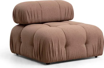 Image de Hanah Home, Bubble O1 - Brown Bouclette, Canapés classiques, Canapé 1 place, marron, polyester, 95 x 75 x 95 x cm