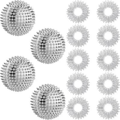 Produktbild von Skills Set 12-teilig, Massagebälle und Akupressurringe, Ø 3,2 cm und 2,5 cm, für Stressabbau