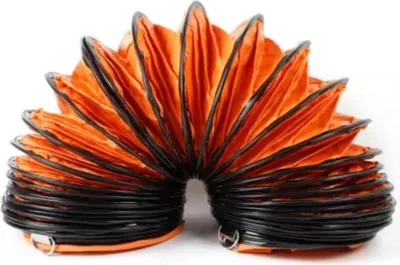 Produktbild von Lüftungsschlauch - Flexibler Spiralschlauch - Durchmesser 30 cm - Länge 5 m - PVC/Nylon - Temperatur -25–85°C - Druck 8000 Pa - Stärke 0,35 mm - Orange