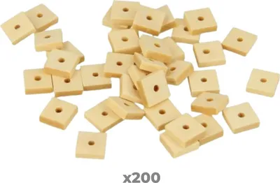 Produktbild von 200 quadratische Holzperlen 10 x 3 mm