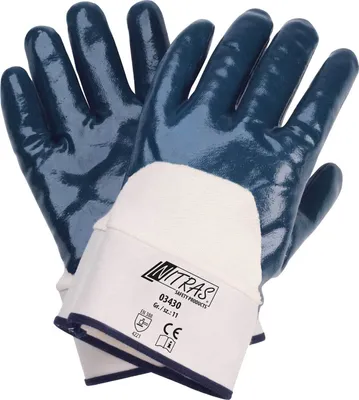 Produktbild von Nitrilhandschuhe 03430 3/4 Beschichtung Arbeitshandschuhe Gartenhandschuhe Handschuhe - 144 Paar Größe:11