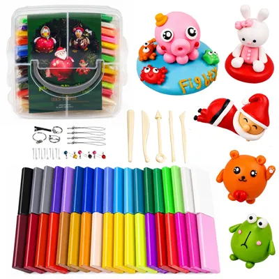 Productafbeelding van Plasticinedeegaccessoires voor het maken van sieradendecoraties 24 stuks.