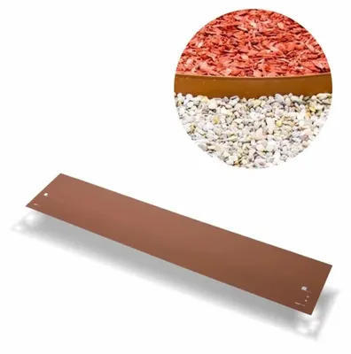 Immagine prodotto di Bordo per prato in metallo 18,5 cm x 120 cm marrone
