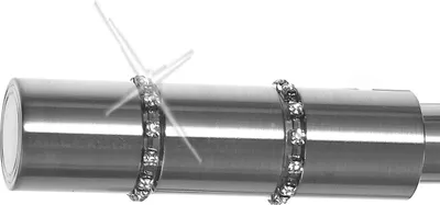 Produktbild von BASIT Gardinenstange selber zusammenstellen Edelstahl look Metall Ø 16mm Einzelteile