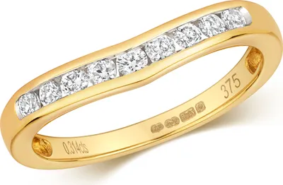 Produktbild von Funkelndes Feuer 9 Karat (375) Gold Damen - Diamant Wünschelrute Ring Brillant-Schliff 0.33 Karat H - PK1, 50 (15.9); TRS317449KYRSK