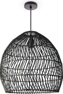 Produktbild von Pendelleuchte Wohnzimmer Boho Korbleuchten Pendellampe Rattan Hängeleuchte