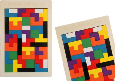 Produktbild von Holz-Logikpuzzle, 40 Teile, 27x18cm, Lernspiel für Kinder ab 3 Jahren