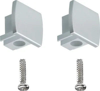 Produktbild von Paulmann URail Universal Endkappen 2er Pack chrom matt 1,3 x 2,1 cm