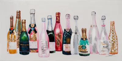 Produktbild von ArtUniverse Leinwandbild Sektparty I 60 x 120 cm