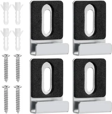 Produktbild von Spiegelhalterung Edelstahl Spiegelhänger-Set mit Dübeln und Schrauben