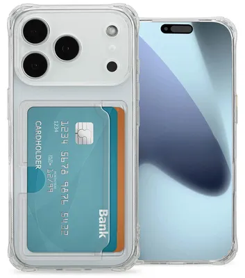 Imagen del producto de Funda Suave con Tarjetero para Apple iPhone 17 Pro - Transparente