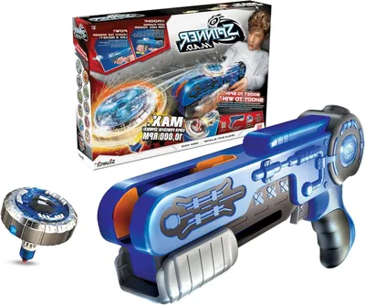 Productafbeelding van Speelgoed Lanceerinrichting - Tol Starter - Tol Gevechten - Aanpasbare Blaster - 24 cm - Blauw Wit